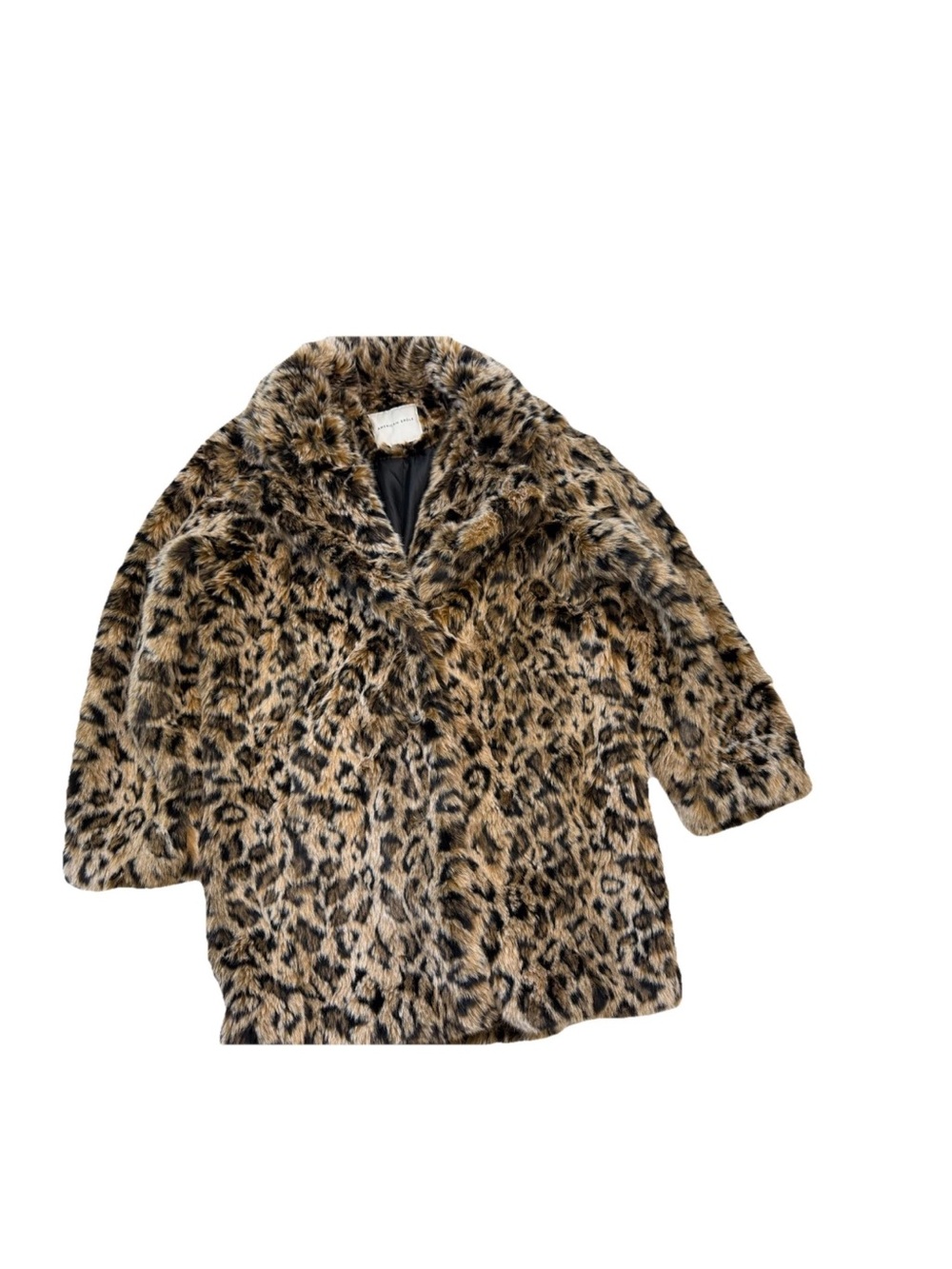 American Eagle Faux Fur Leopard Print Coat